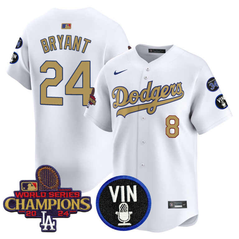 Men Los Angeles Dodgers 24 Bryant white Sakura Edition Nike MLB 2025 Jersey style 2
